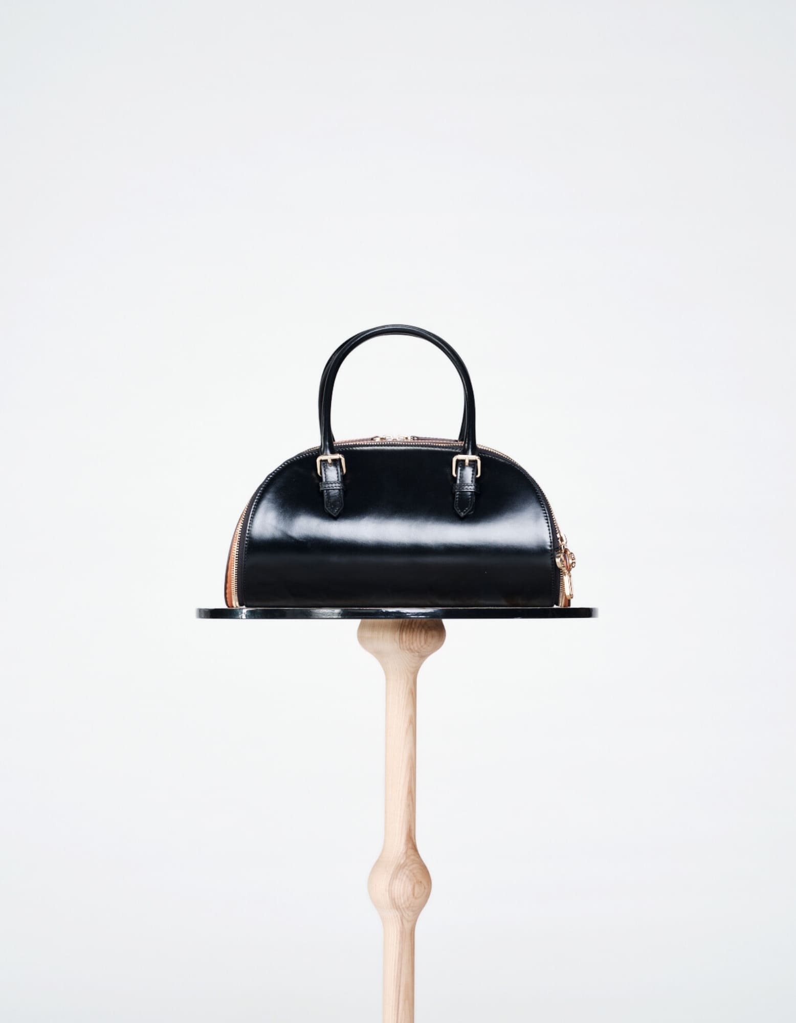 Black Brown Bowling Bag